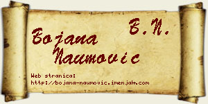 Bojana Naumović vizit kartica